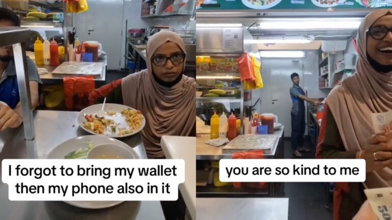 Netizens praise hawker for giving free food to woman who ‘forgot’ wallet
