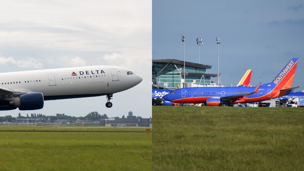Delta aircraft, Southwest aircraft