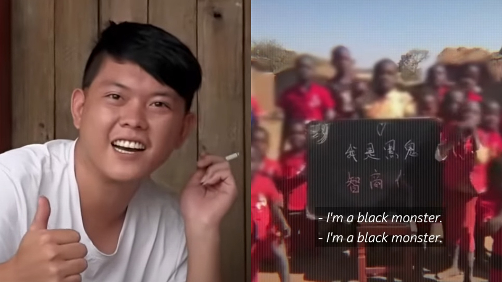 Lu Ke, screenshot from racist videos