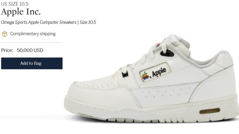 An ‘ultra-rare’ pair of Apple sneakers is on sale for $50,000