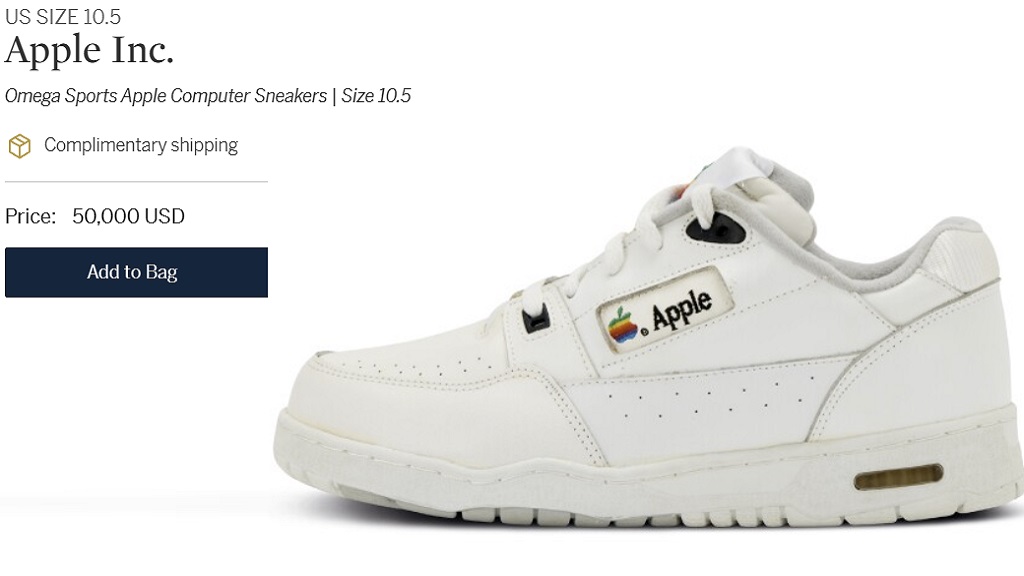 An ‘ultra-rare’ pair of Apple sneakers is on sale for $50,000
