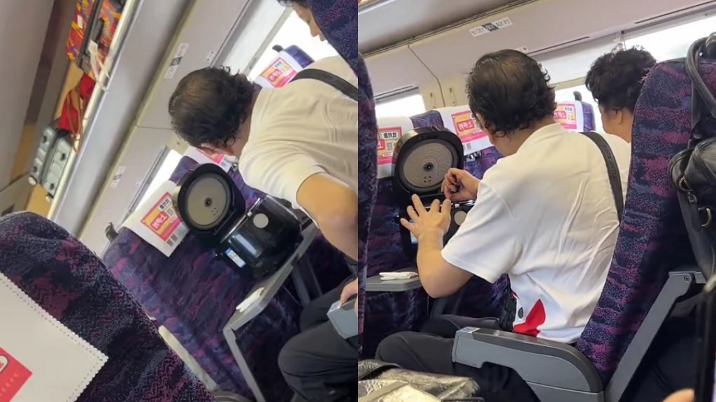 Rice cooker on train