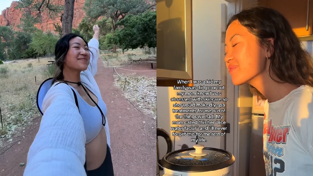 Rice water facial
