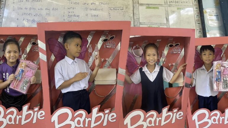 Malaysian teacher creates giant ‘Barbie’ boxes to improve students’ learning