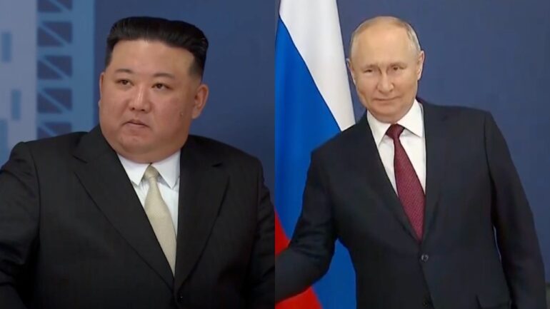 Kim Jong-un pledges N. Korea’s ‘full and unconditional support’ for Putin during summit