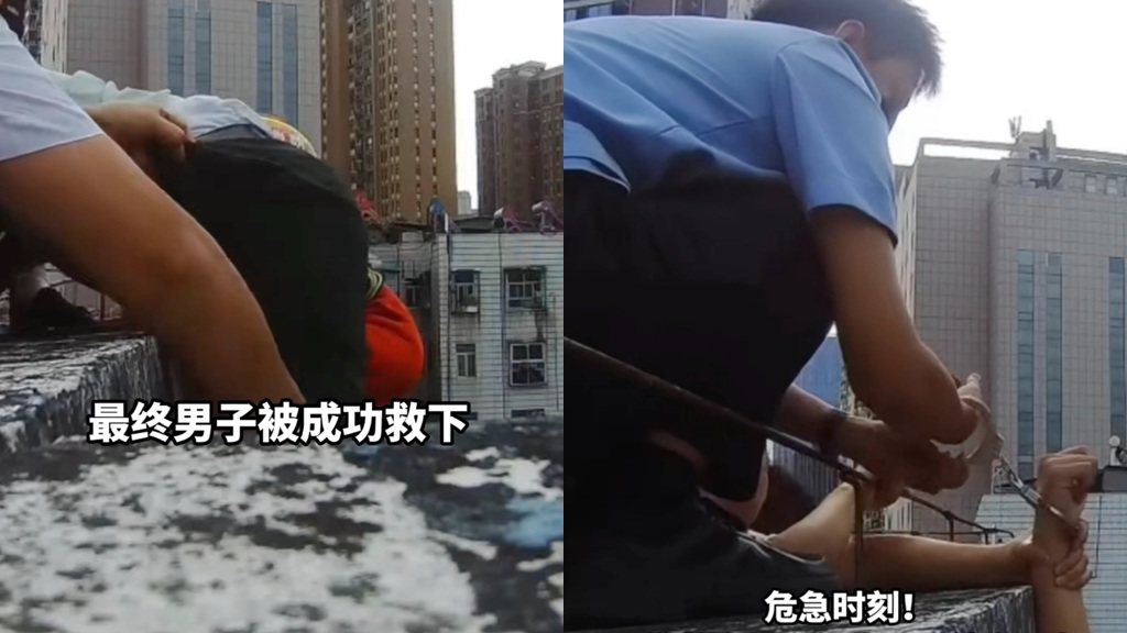 Police officer goes viral for handcuffing himself to suicidal man, saving his life