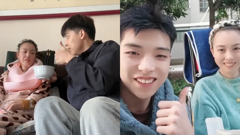 Son takes care of mother with ALS