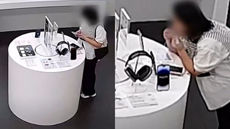 Video: Woman chews anti-theft cable at Apple store to steal iPhone 14