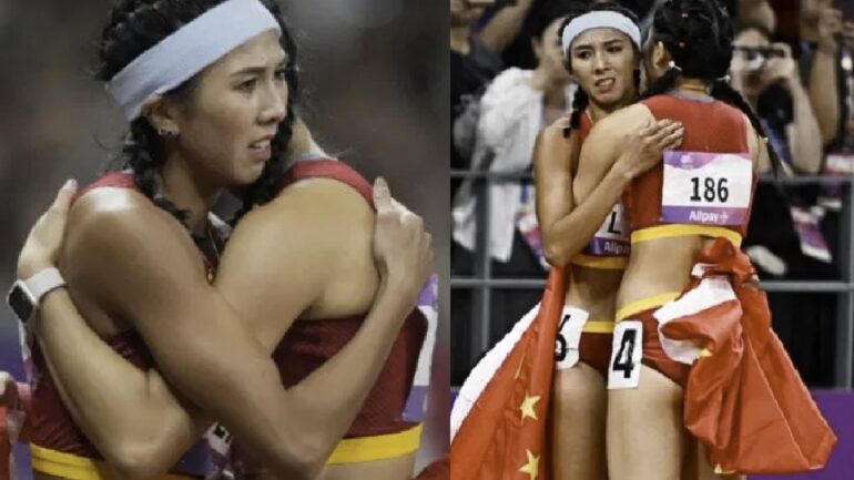 China censors photo of hugging athletes over perceived Tiananmen reference