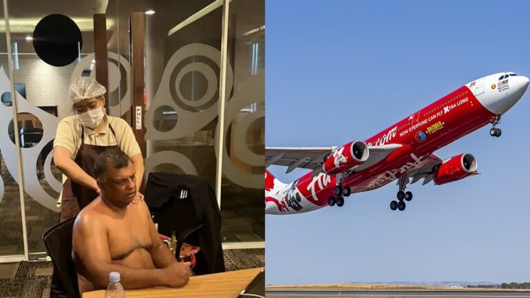 AirAsia CEO slammed for going shirtless, getting massage during work call
