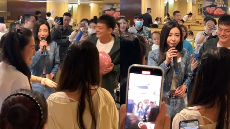 Watch: Kelly Yu surprises heartbroken woman with impromptu performance at hotpot restaurant