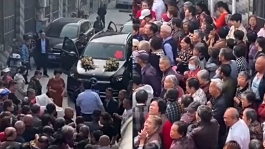 Watch: Seniors block groom to demand cash in ‘no money, no bride’ Chinese custom