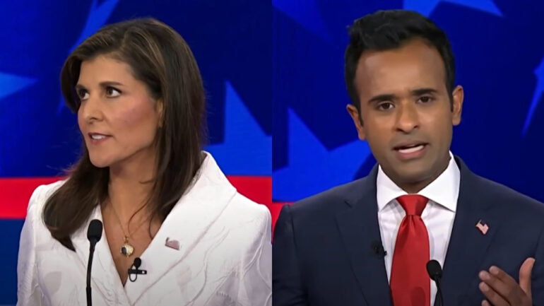 Nikki Haley calls Vivek Ramaswamy ‘scum’ after swipe at her daughter at third GOP debate
