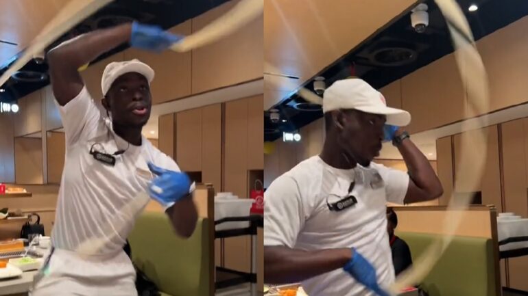 Haidilao ‘noodle master’ in London goes viral for mesmerizing noodle dance