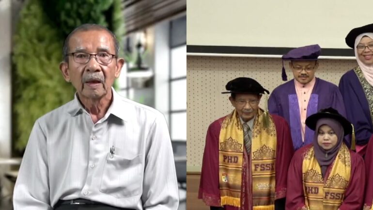 Malaysian man, 79, earns PhD despite struggle with cataracts, commute