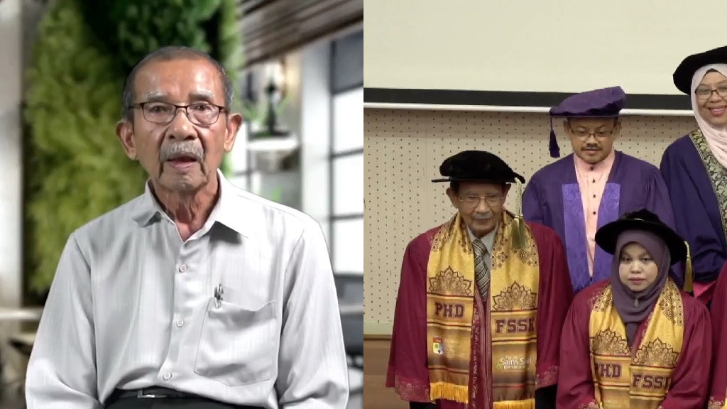 Malaysian man, 79, earns PhD despite struggle with cataracts, commute
