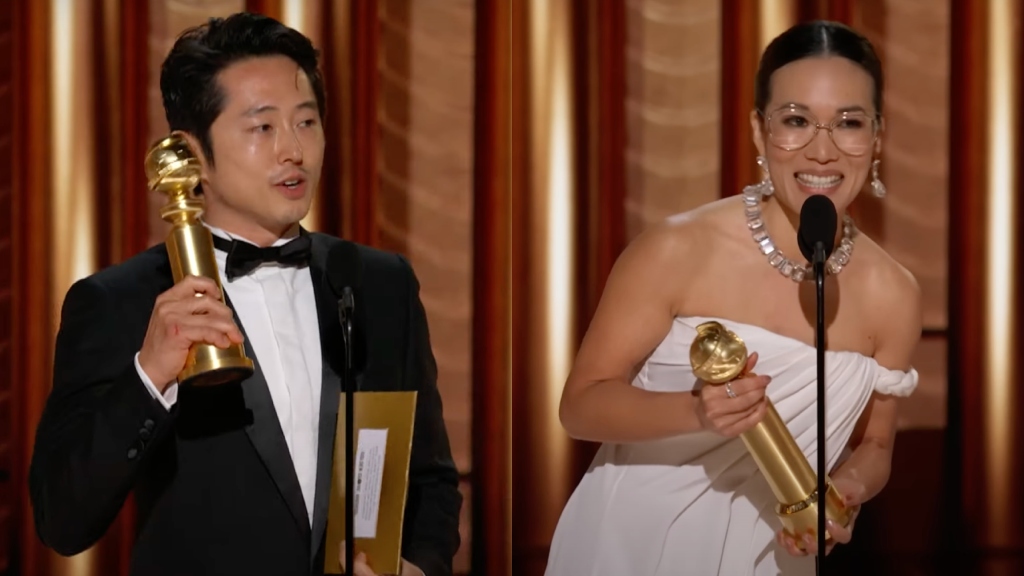 Ali Wong and Steven Yeun make Golden Globes history with ‘Beef’ win