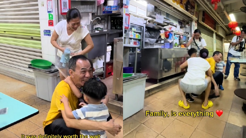 Watch: Hearts melt as senior Singapore couple reunite with daughter, grandkids for Lunar New Year