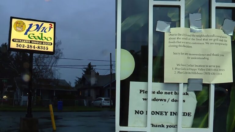Pho restaurant in Portland forced to close after neighbor complained of smell