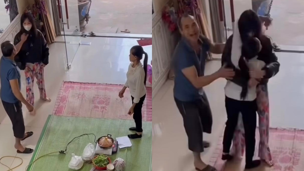 Viral video of daughter slapped by her father after return home from Tet sparks debate