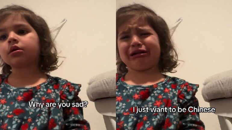 Video of Mexican American toddler crying because she’s not Chinese goes viral
