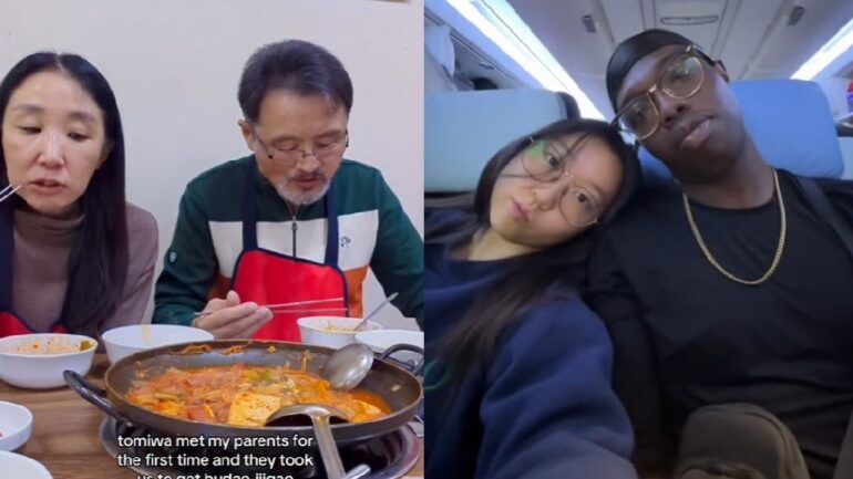Watch: Korean woman’s Nigerian boyfriend treated to Korean dishes after meeting her parents