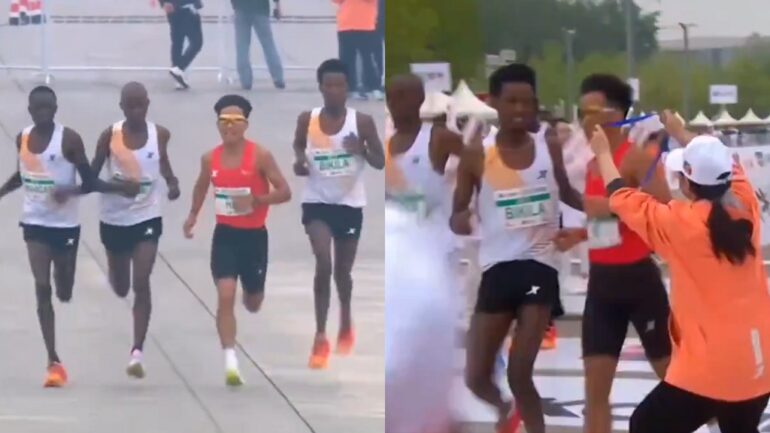 Kenyan marathon runner in Beijing insists they were pacers as controversy swirls