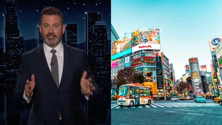 Jimmy Kimmel says US ‘filthy and disgusting’ after return from Japan trip