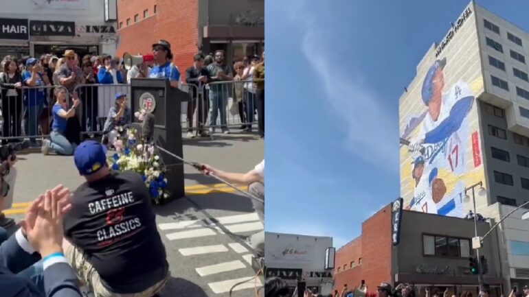 Shohei Ohtani mural unveiled in LA’s Little Tokyo