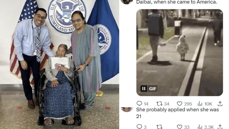 Indian-origin woman becomes US citizen at 99 yrs old