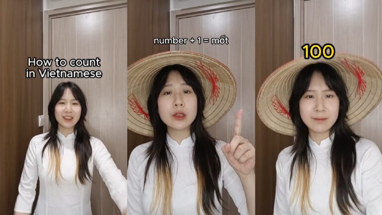 Watch: TikToker teaches how to count in Vietnamese with epic rap