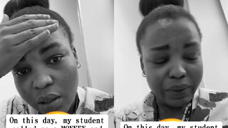 Nigerian teacher in Japan tearfully recalls being called ‘monkey’ by student