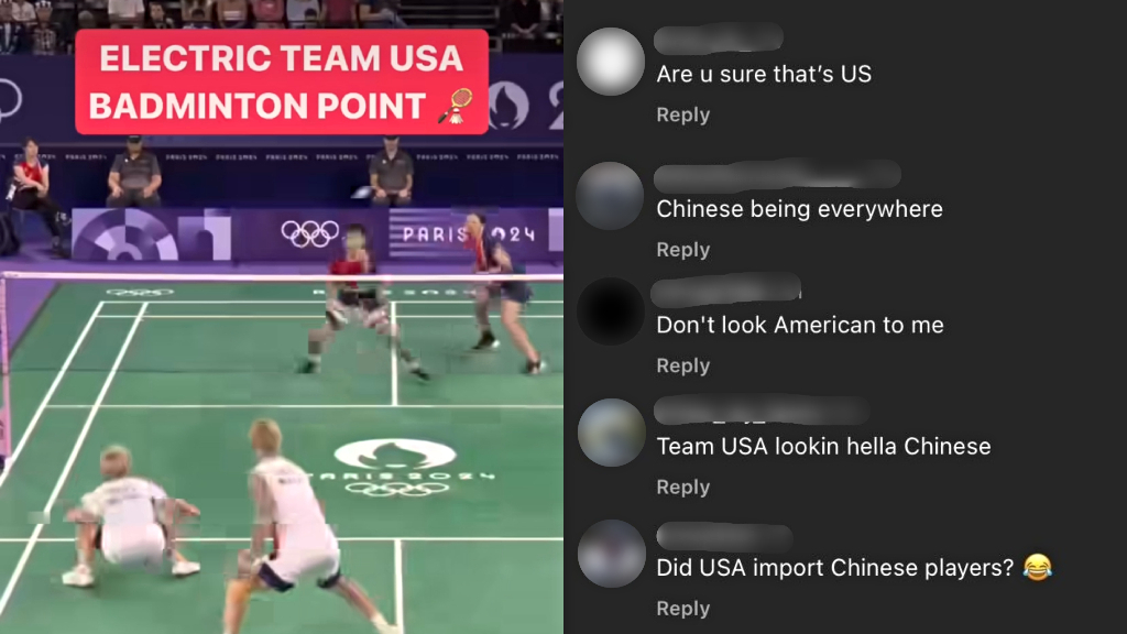 Racist comments hit Instagram video of US badminton players at Paris Olympics