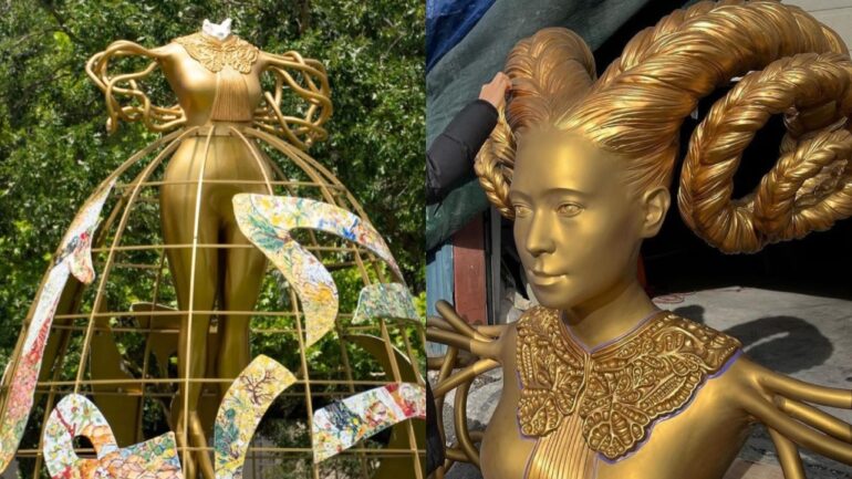 Pakistani American sculptor’s ‘satanic’ golden statue beheaded in Texas