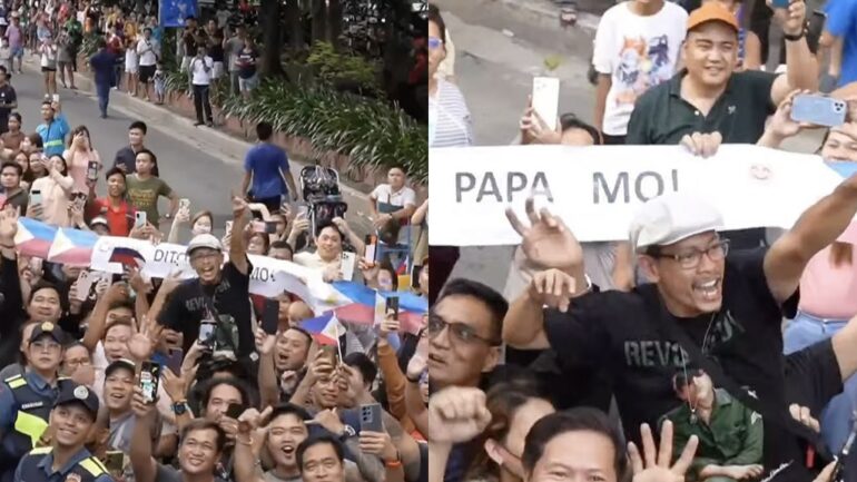 Carlos Yulo’s father spotted in Manila welcoming parade crowd