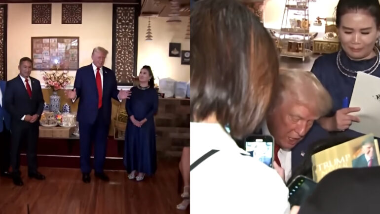 Trump courts Vietnamese voters with surprise restaurant visit