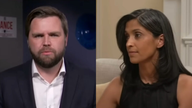 Usha Vance defends husband’s ‘childless cat ladies’ remark