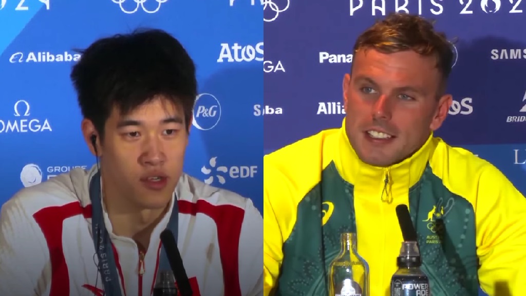 Chinese gold medalist accuses competitors of disrespect after record-breaking swim