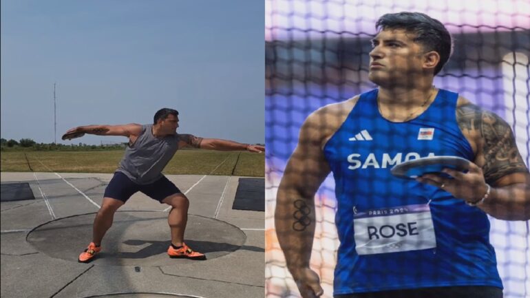 Samoan discus thrower achieves Olympic feat not seen in 68 years