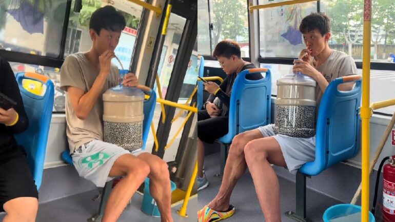 Chinese athlete goes viral for drinking ‘boba sea’