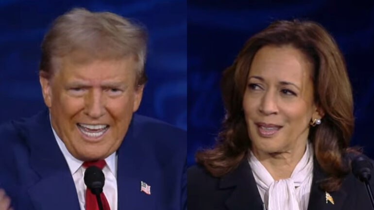 Trump tries to downplay false claims about Harris’ race at first debate