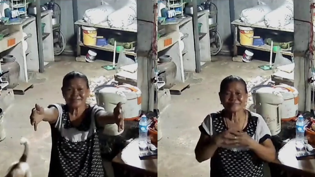 Viral video shows Thai mom sending love to daughter via CCTV