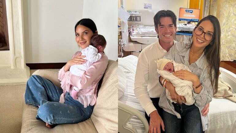 Olivia Munn shares photo with newborn daughter for Breast Cancer Awareness month