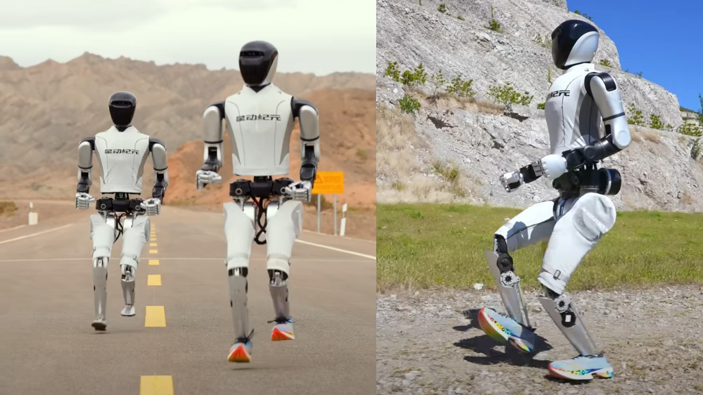 Watch: Robot races through China’s Gobi Desert while wearing sneakers