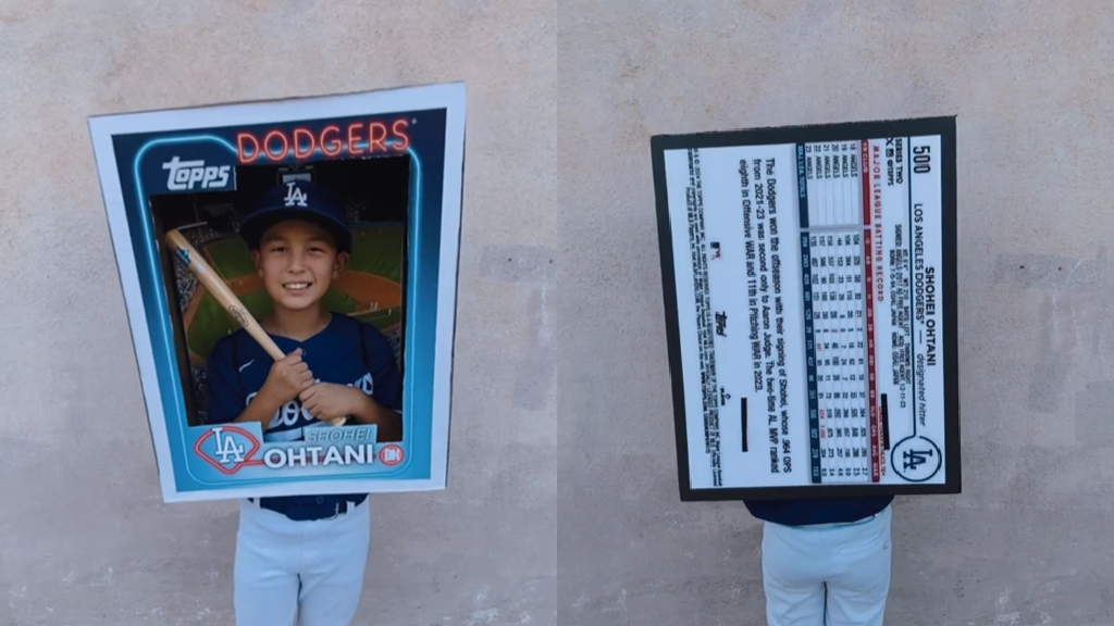 9-year-old is this Halloween’s MVP with Shohei Ohtani baseball card costume
