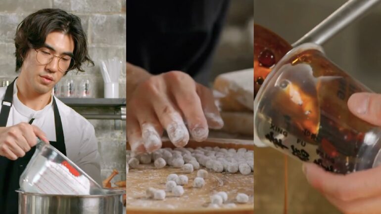 Popular Taiwanese boba brand shows how they make their brown sugar boba milk