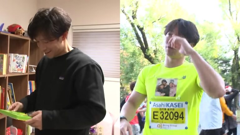 Japanese man runs marathon in honor of wife, 3 children who died in earthquake