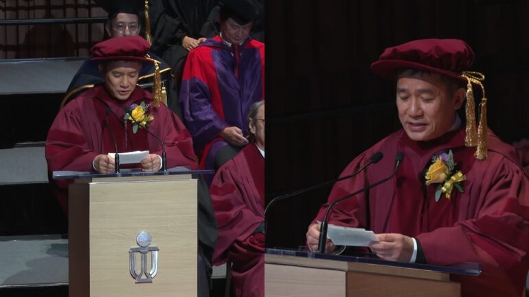 Tony Leung shares advice for artists while receiving honorary doctorate in humanities
