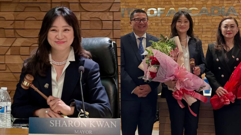 Arcadia swears in its 1st woman Asian American mayor