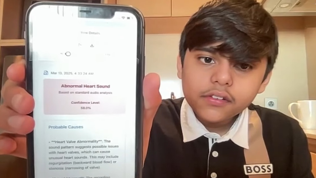 Teen tech prodigy uses AI to detect heart issues in just 7 seconds
